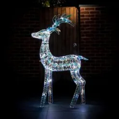 Norfolk Leisure 125cm Iridescent Reindeer With 80 White LED Lights