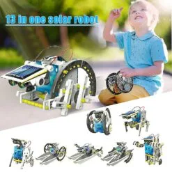 13 In 1 Kids Diy Assembled Solar Robot Toys Children Educational Toys Science Learning