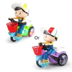 Electric Tricycle Toys 360 Degree Rotating Stunt Bicycle Music Light Toy Parent-child Kids Gifts
