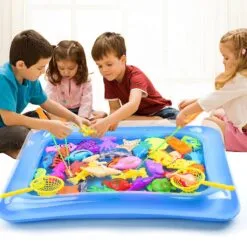 29 Pcs Magnetic Fishing Toys Plastic Fish Rod Pond Set Kids Playing Water Bathtime Game Educational Gifts -Christmas Sales Store 543759253 max