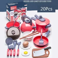For Play Kitchen Accessories Set Kids Kitchen Pretend For Play Toys Fake Cookwar
