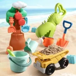 Soft Glue Beach Toys Beach Accessories For Kids With Bucket Sand Toy Molds -Christmas Sales Store 543773872 max