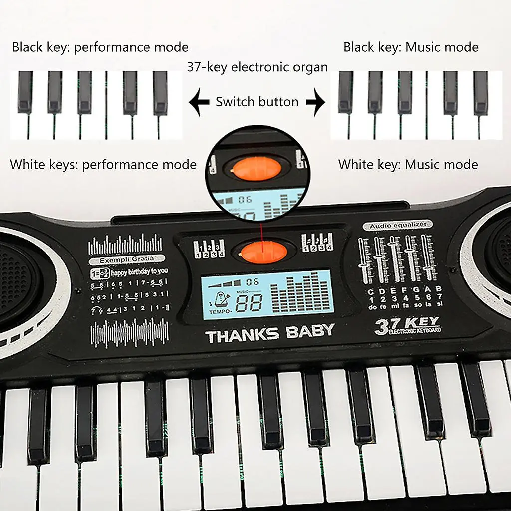 For Boys Girls Kids Piano With Mic Multi-function Keyboard Piano Toys Gift 5 For Boys Girls Kids Piano With Mic Multi-function Keyboard Piano Toys Gift - Image 3
