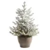 3ft Pre-lit Battery Operated Snowy Oslo Potted Life Like Artificial Christmas Tree -Christmas Sales Store 680296