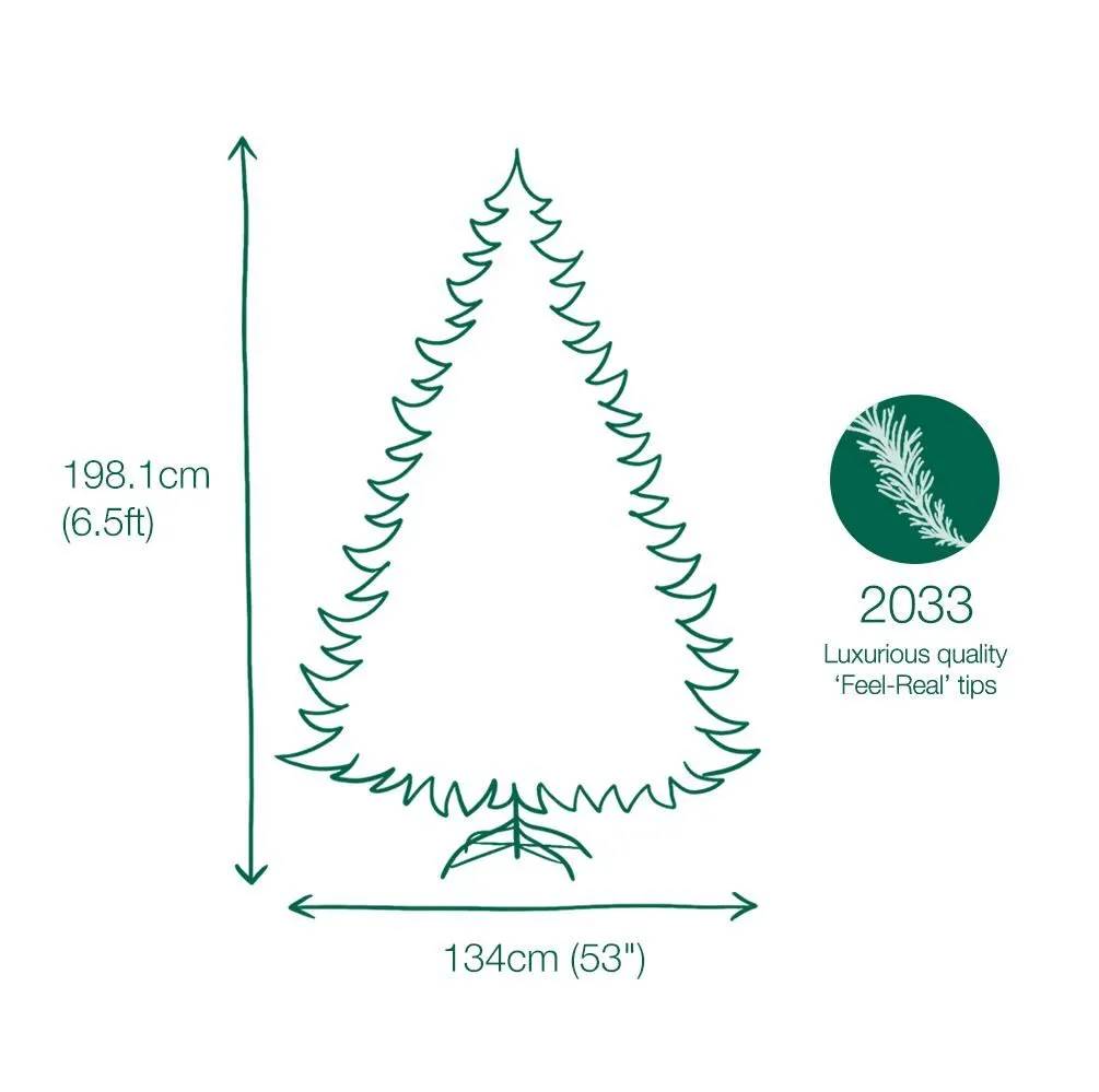 6.5ft Weeping Spruce Feel Real Artificial Christmas Tree 7 6.5ft Weeping Spruce Feel Real Artificial Christmas Tree - Image 5