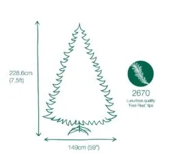 7.5ft Weeping Spruce Feel Real Artificial Christmas Tree 11 7.5ft Weeping Spruce Feel Real Artificial Christmas Tree -Christmas Sales Store 729083036774