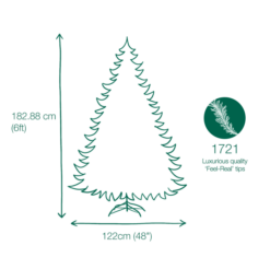 6ft Weeping Spruce Feel Real Artificial Christmas Tree -Christmas Sales Store 729083397639 0 0
