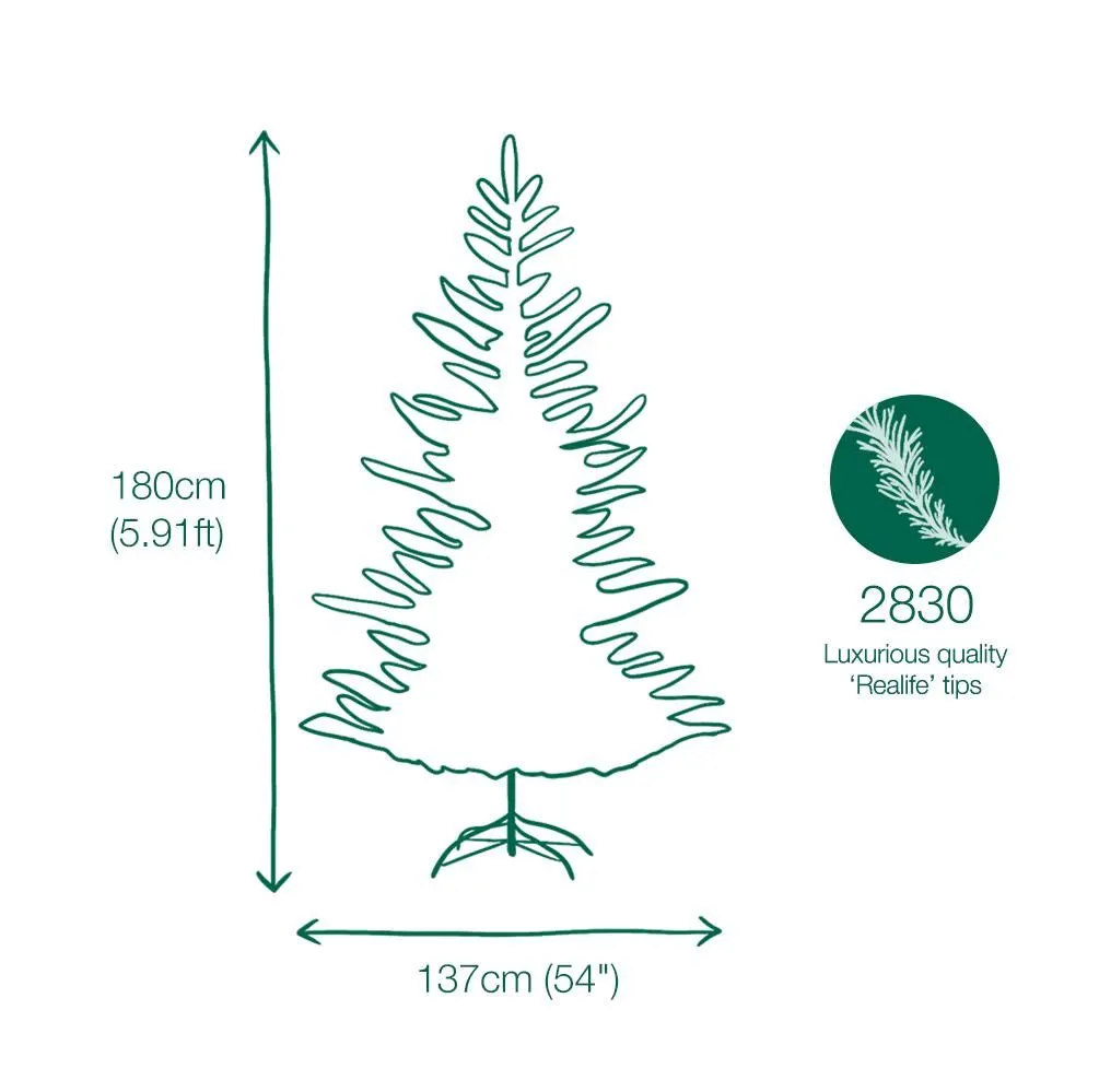 6ft Arcadia Pine Green Life Like Artificial Christmas Tree 4 6ft Arcadia Pine Green Life Like Artificial Christmas Tree - Image 2