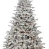 7ft Pre-lit Balmoral Spruce Snowy / Flocked Life Like Artificial Christmas Tree With Warm White LED's -Christmas Sales Store BMSF 75 prelit balmoral 0