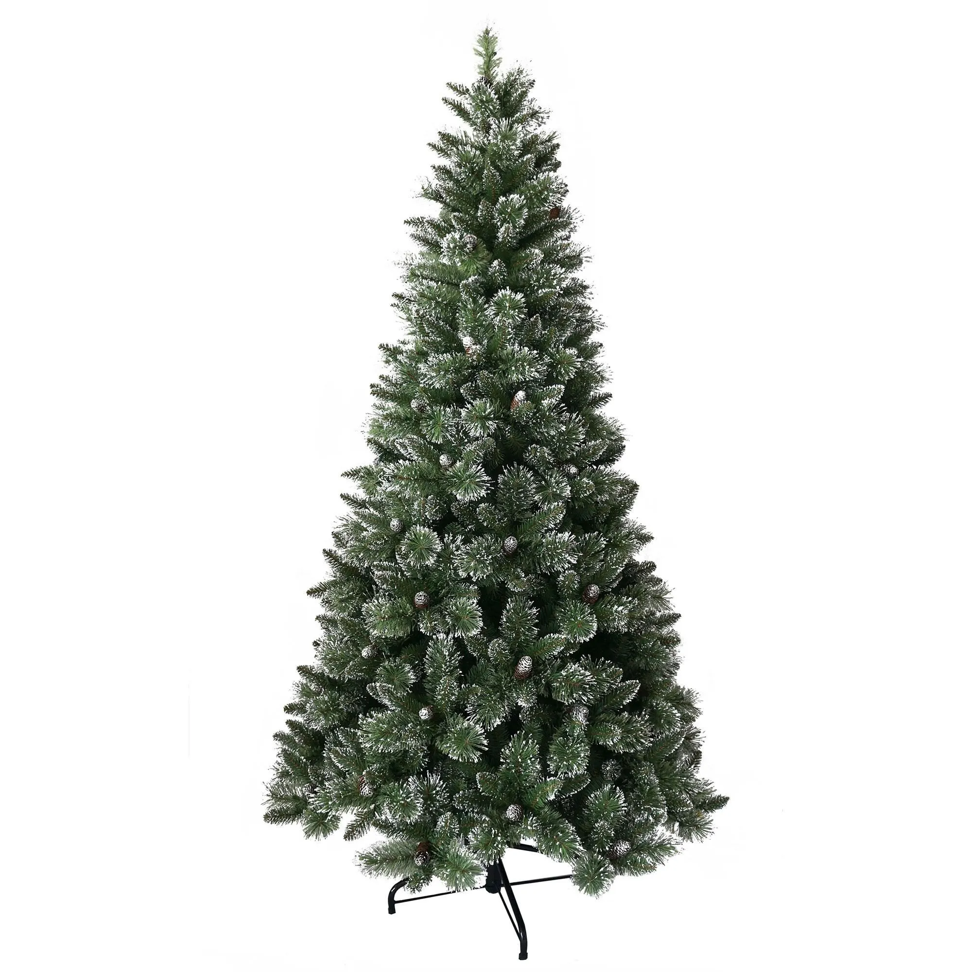 7.5ft Crystal Bristle Green Pine Artificial Christmas Tree 3 7.5ft Crystal Bristle Green Pine Artificial Christmas Tree