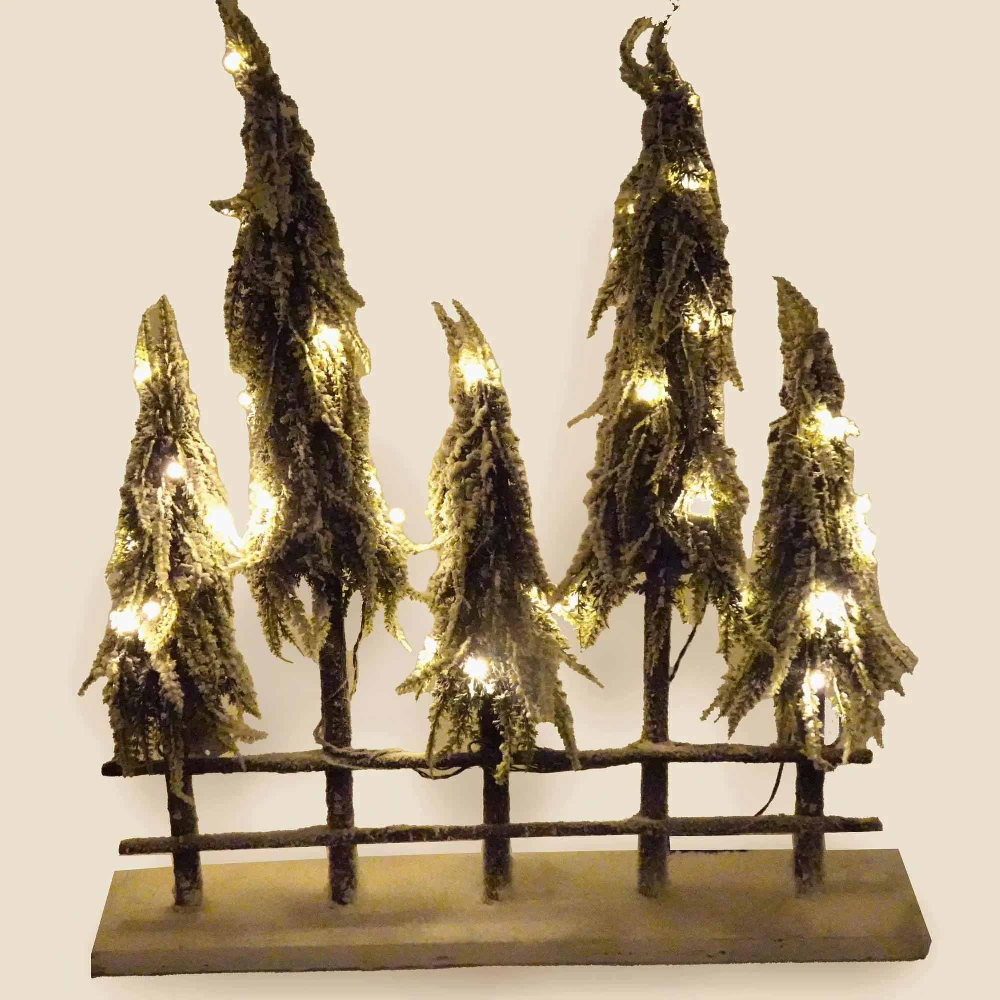 Snowy 60cm Christmas Tree Fence With Lights 3 Snowy 60cm Christmas Tree Fence With Lights