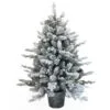 3ft Pre-lit Battery Operated Snowy Dorchester Pine Potted Feel-Real Artificial Christmas Tree -Christmas Sales Store PEDH2 301LB 30 mine