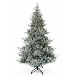 7ft Pre-lit Snowy St Francis Spruce Feel-Real Artificial Christmas Tree