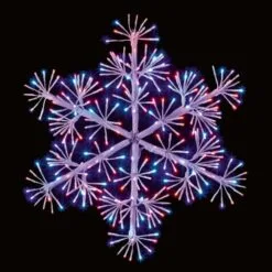 LED Starburst Snowflake 60cm White/Rainbow