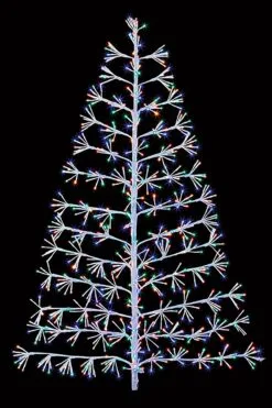 LED Starburst Tree 150cm White/Rainbow